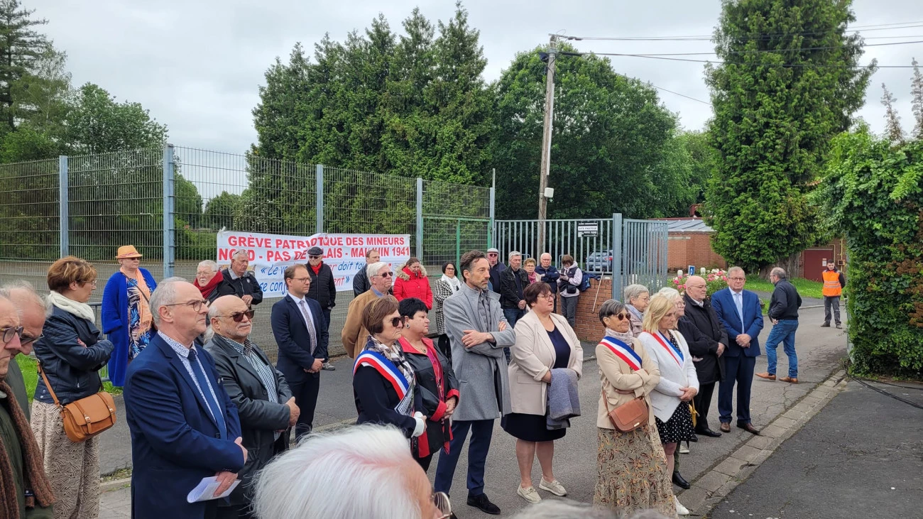 Cérémonie d'hommage à la grève patriotique de mai-juin 1941 Grève patriotique des mineurs Résistance 