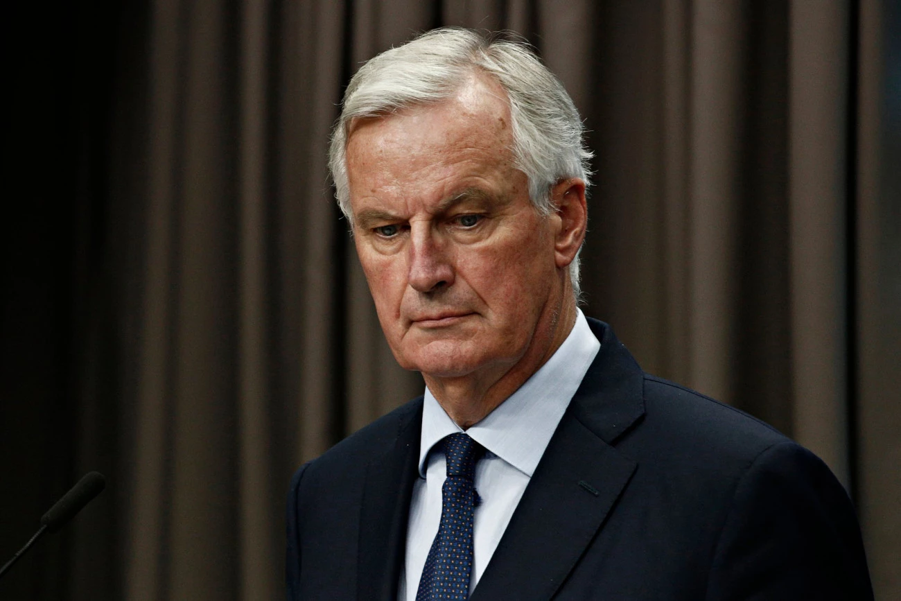 Michel Barnier au pied du mur Gouvernement Michel Barnier 