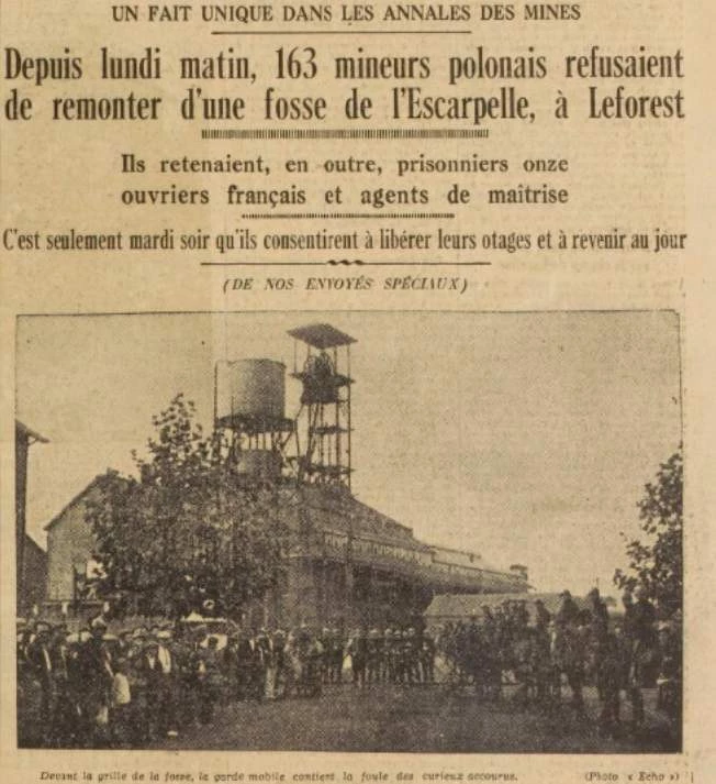 1934 : Des mineurs polonais en grève sont expulsés 