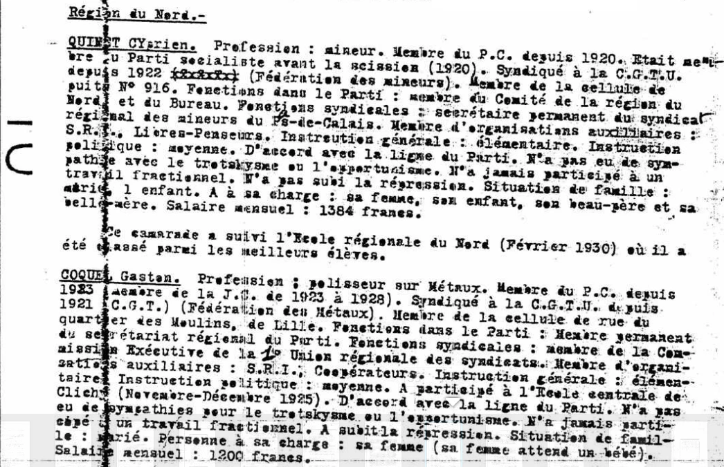 Des militants exemplaires : le cas des cadres communistes de l'école régionale du Nord